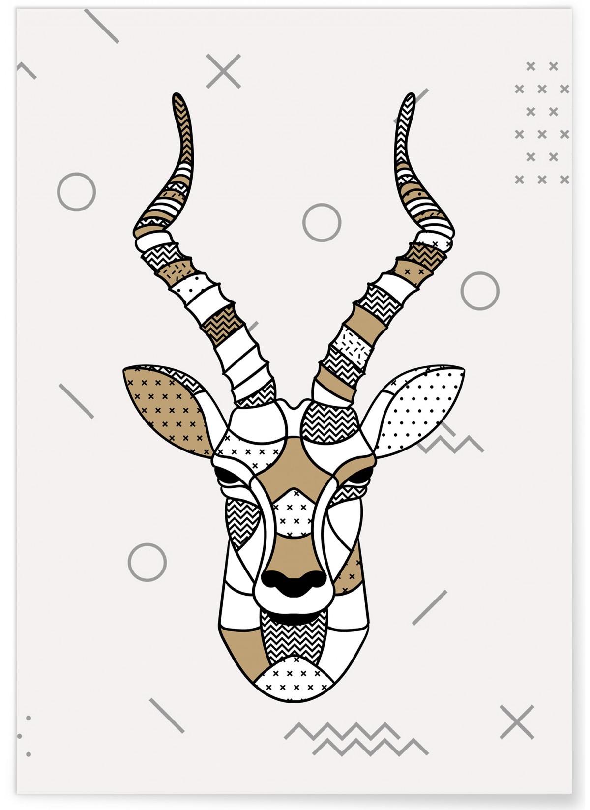 Poster Antilope scandinave