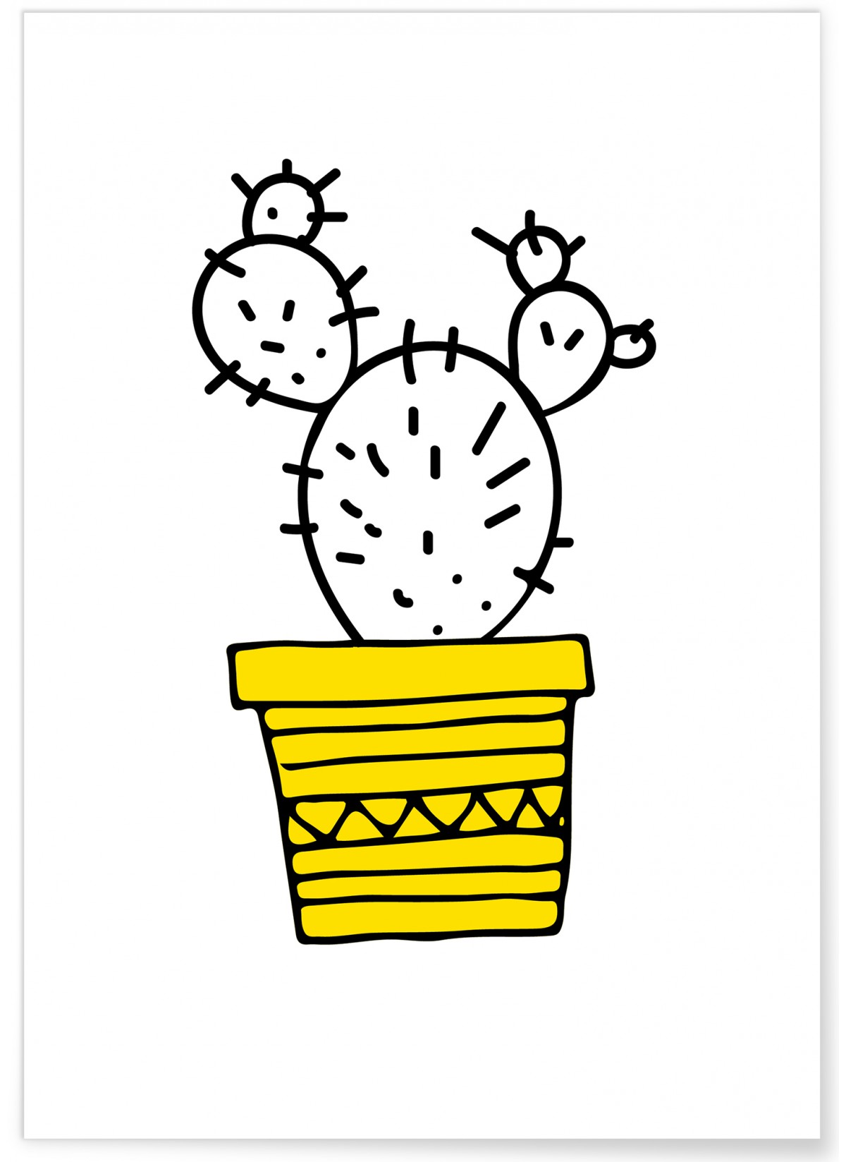 Poster Cactus jaune