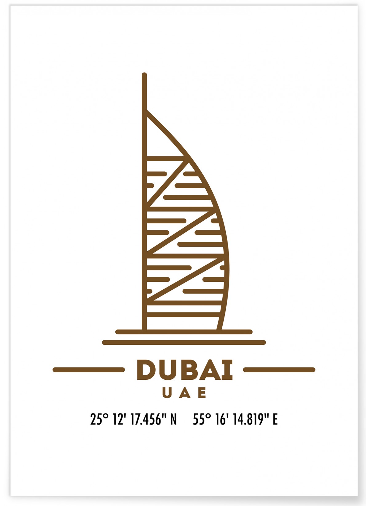 Poster Coordonnées Dubaï