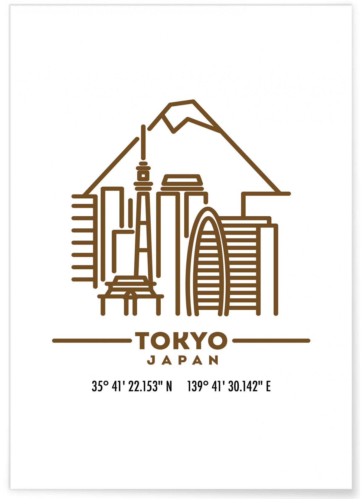Poster Coordonnées Tokyo