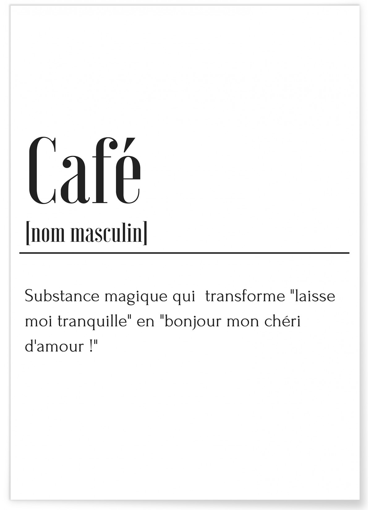 Poster Définition Café