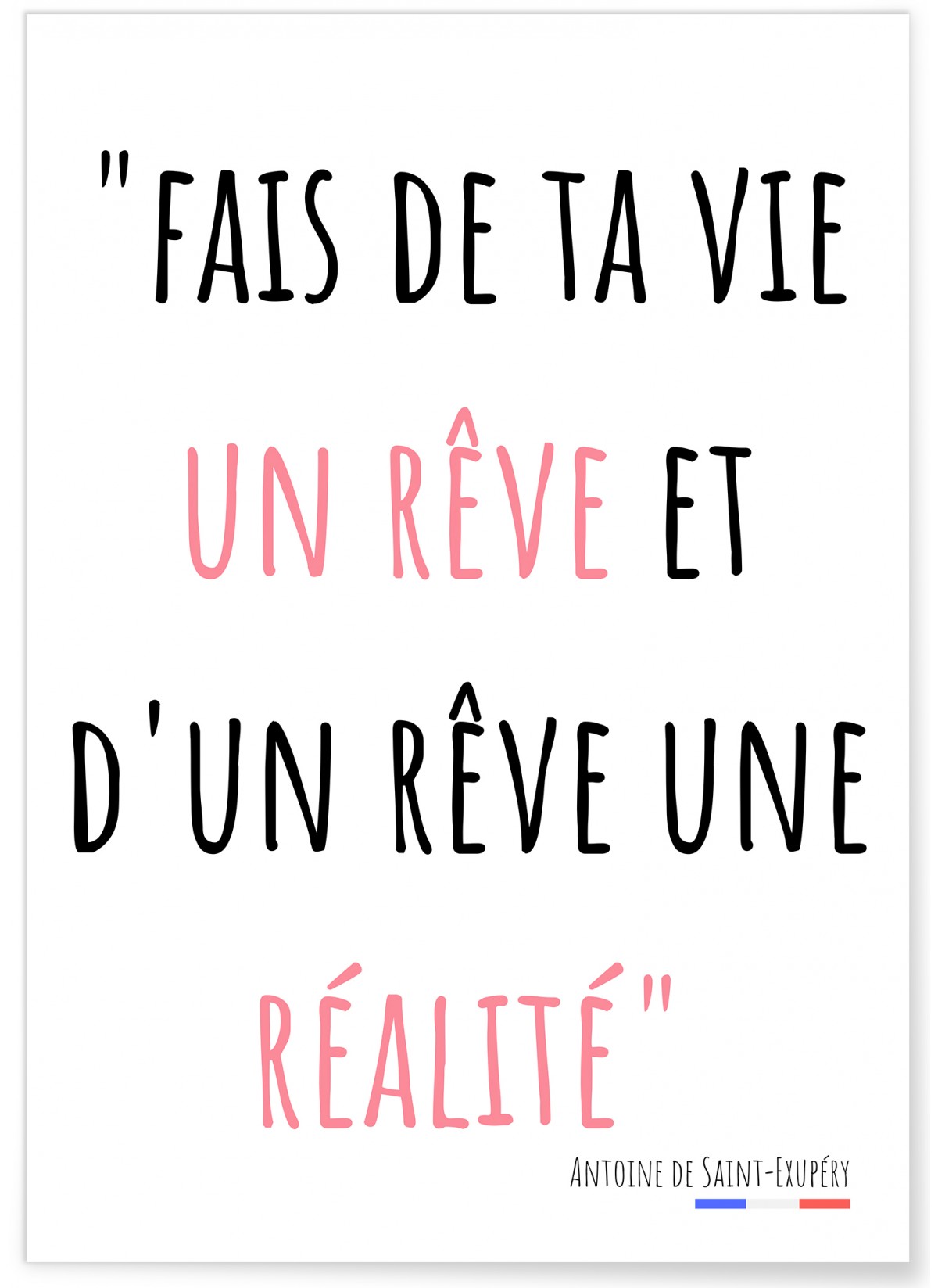 Affiche Citation Inspirante à encadrer dans une chambre  | L'Afficherie