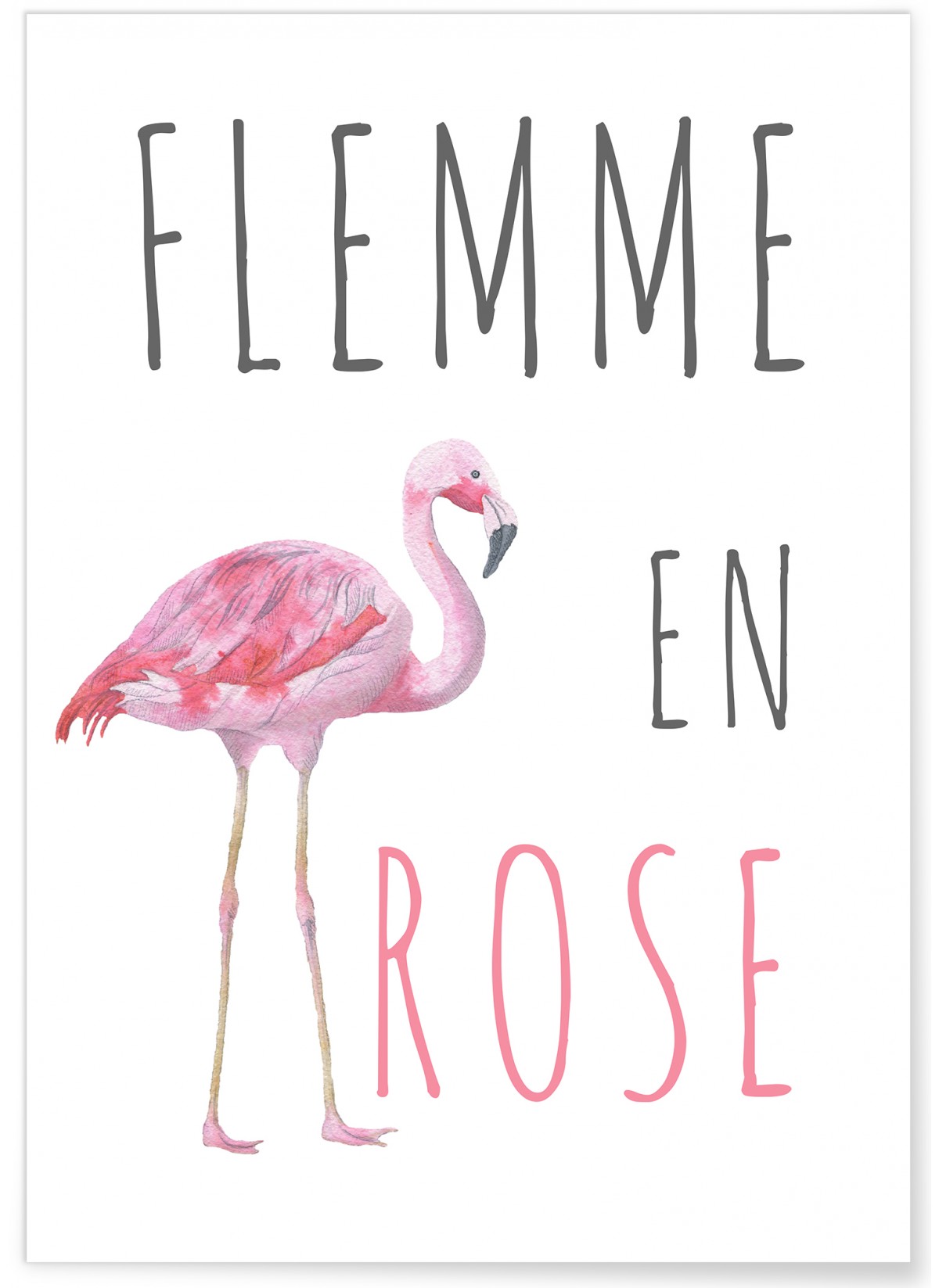 Affiche Flemme en rose