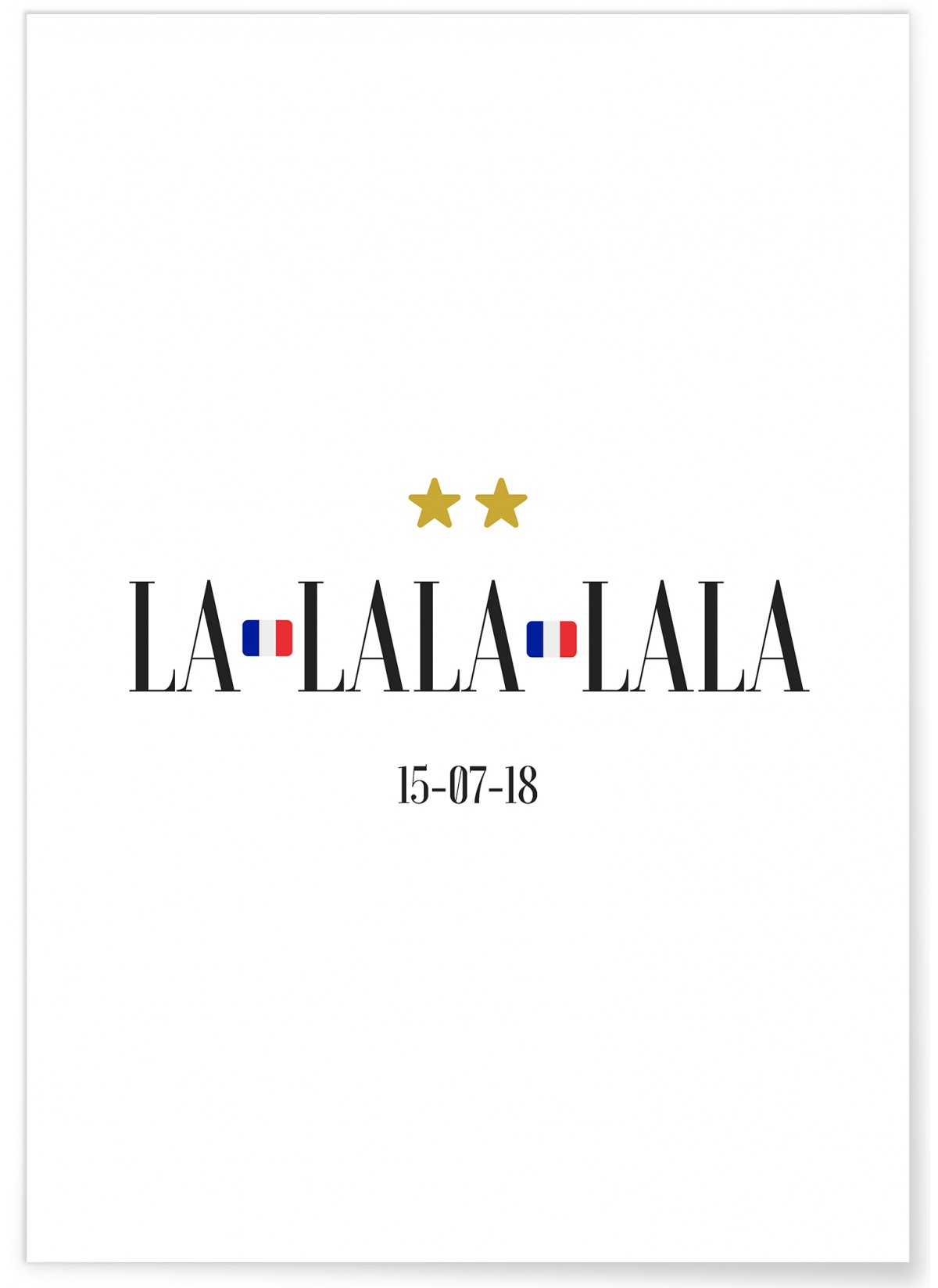 Poster France championne du Monde 2018
