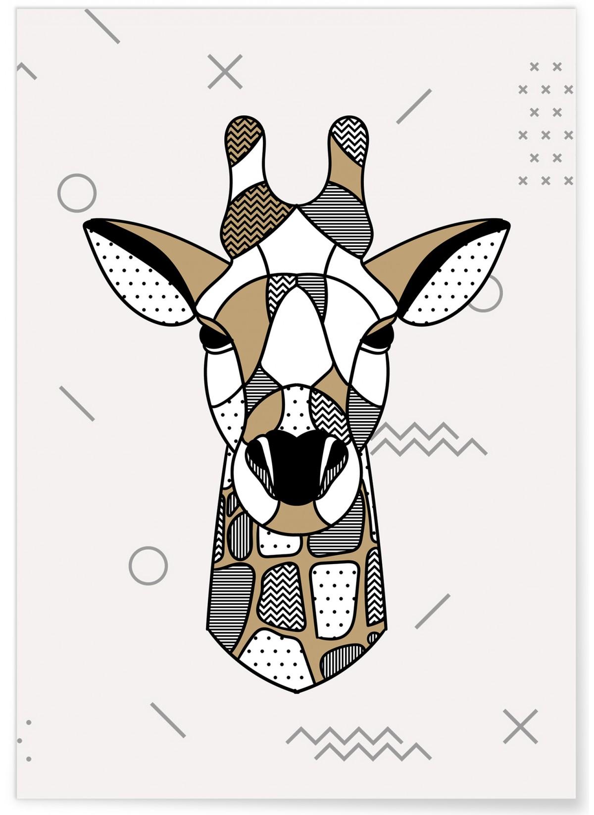 Affiche Girafe scandinave