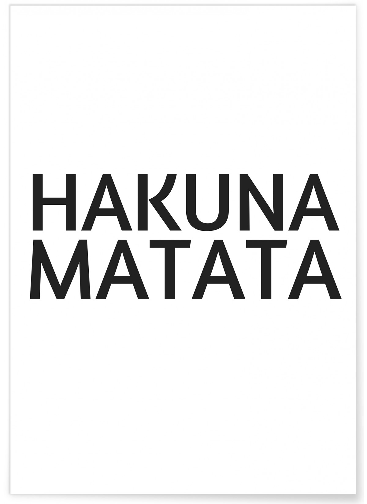 Affiche Hakuna Matata.