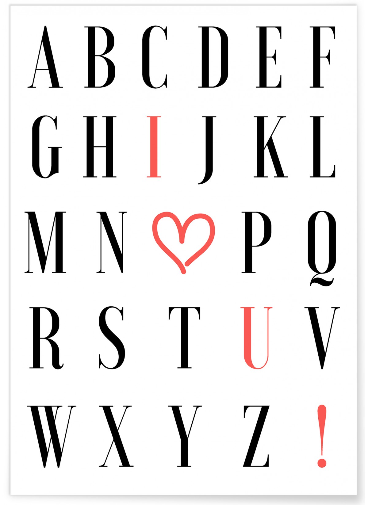 Affiche I love U !
