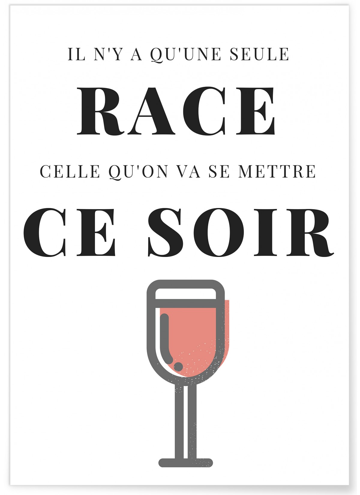 Affiche Il n'y a qu'une seule race...