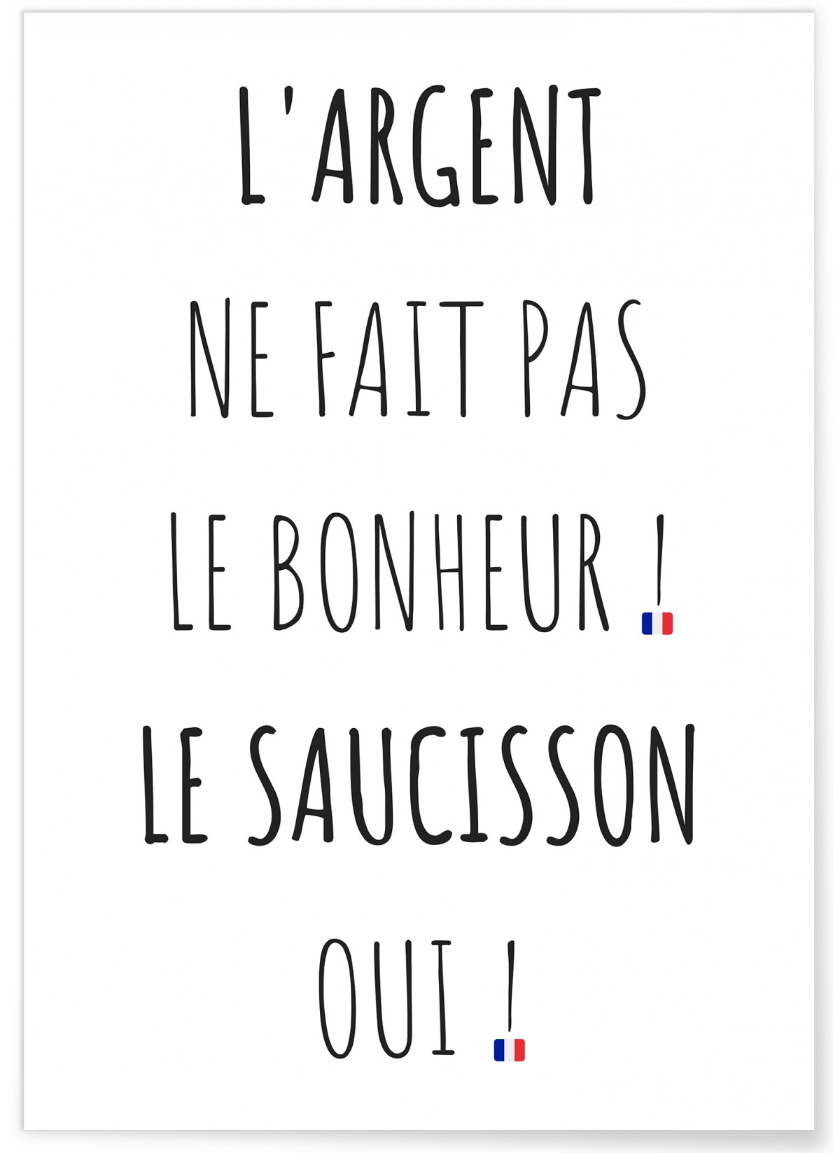 Affiche L'argent ne fait pas le bonheur