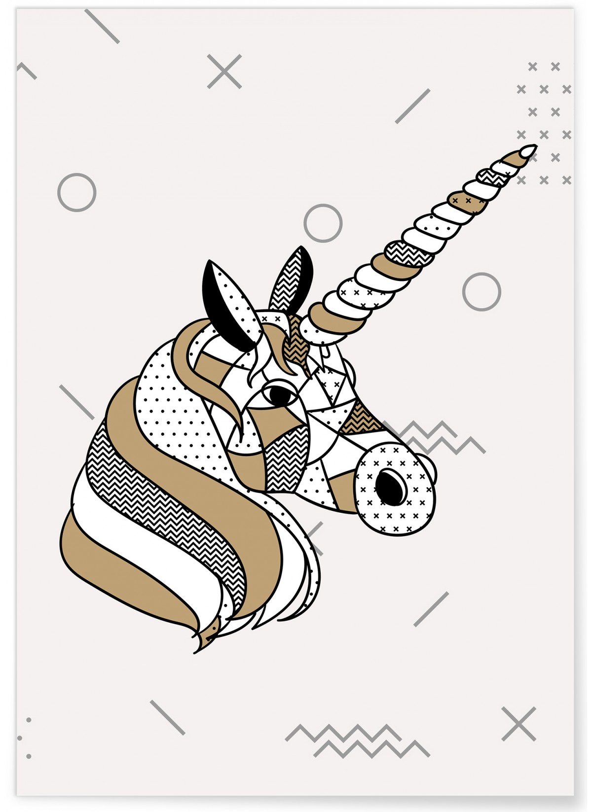 Affiche Licorne scandinave
