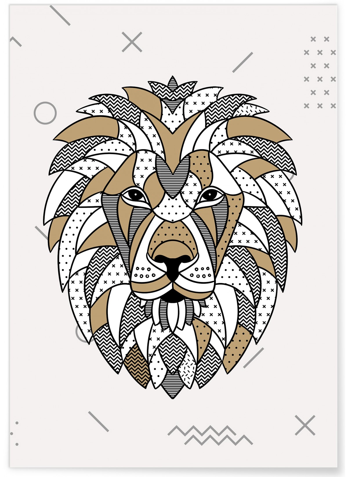 Poster Lion scandinave