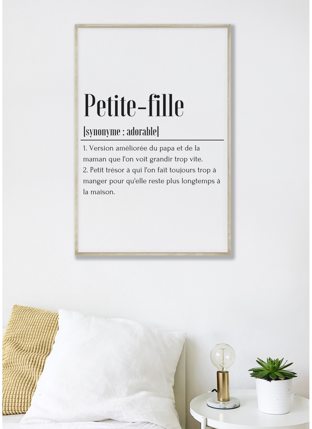 Affiche Définition Petite-fille