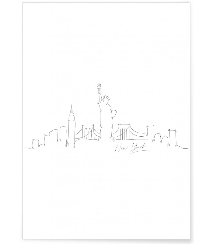 Affiche Line Art New York