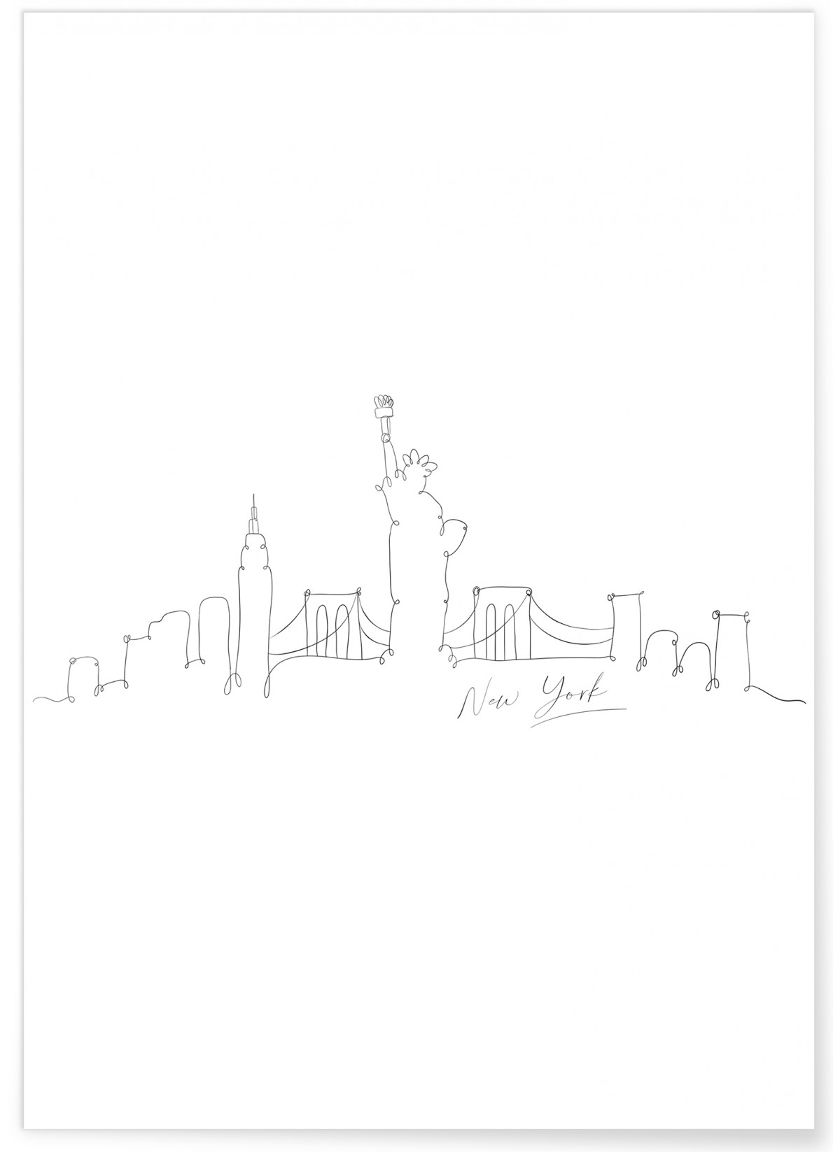 Affiche Line Art New York
