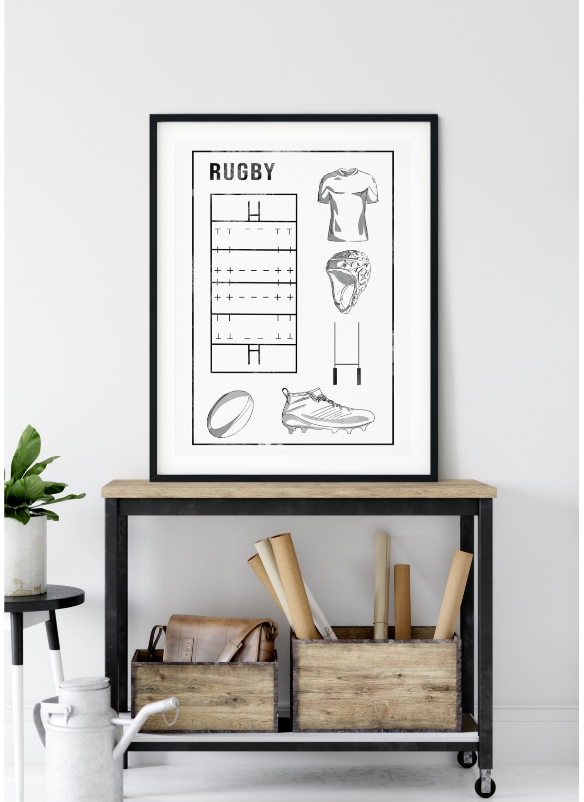 Affiche Terrain de rugby