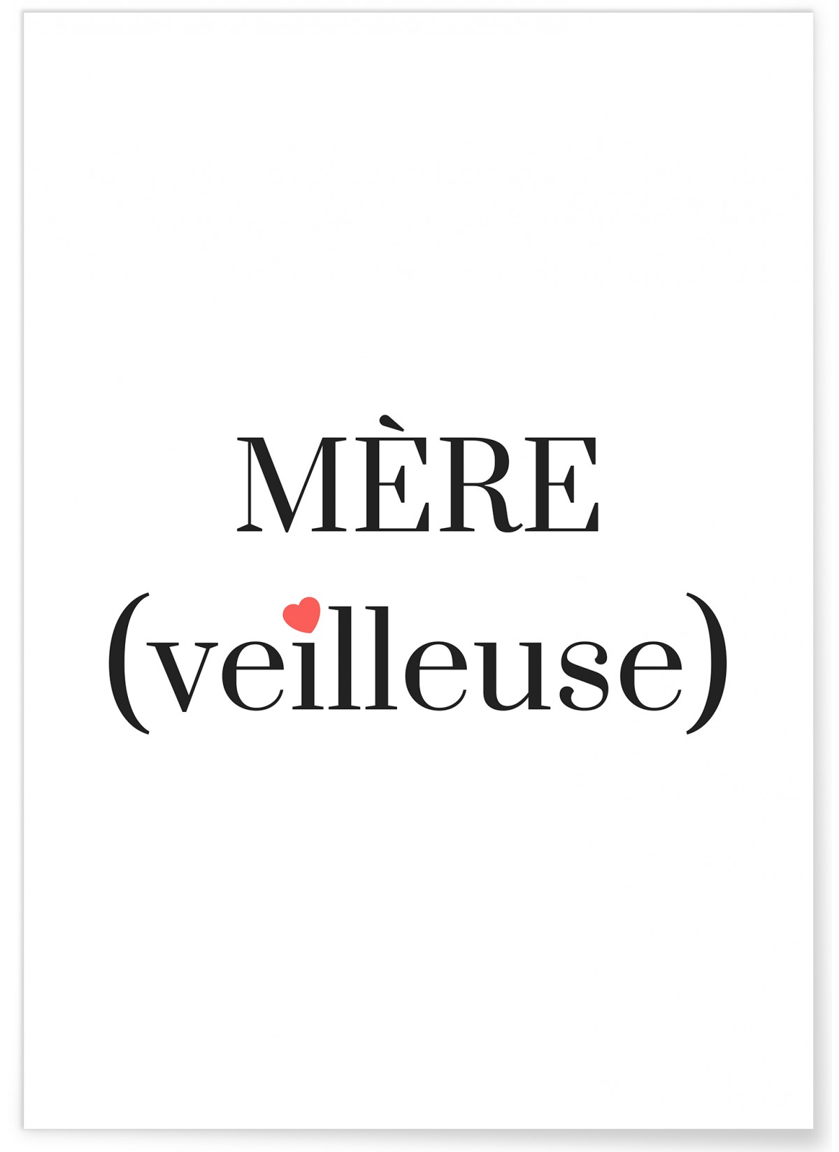 Affiche Mère(veilleuse)
