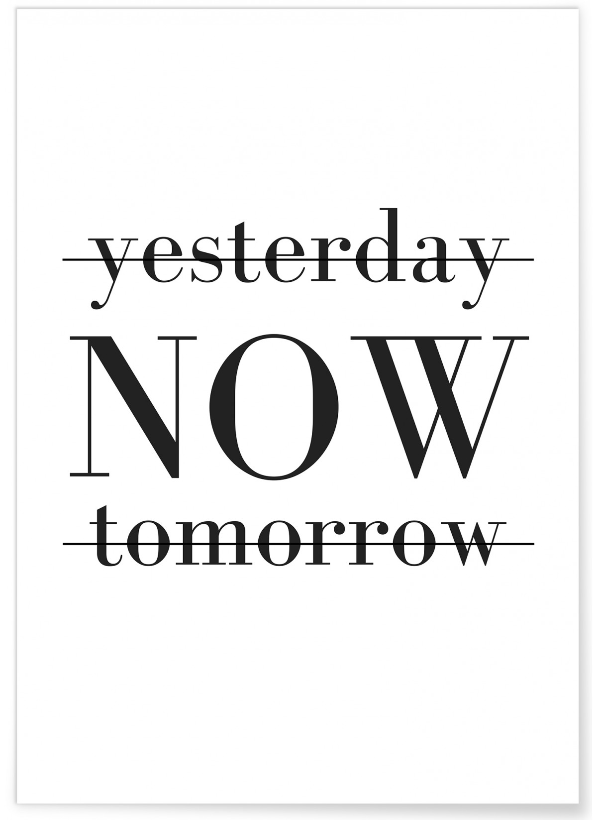 Affiche Yesterday NOW tomorrow