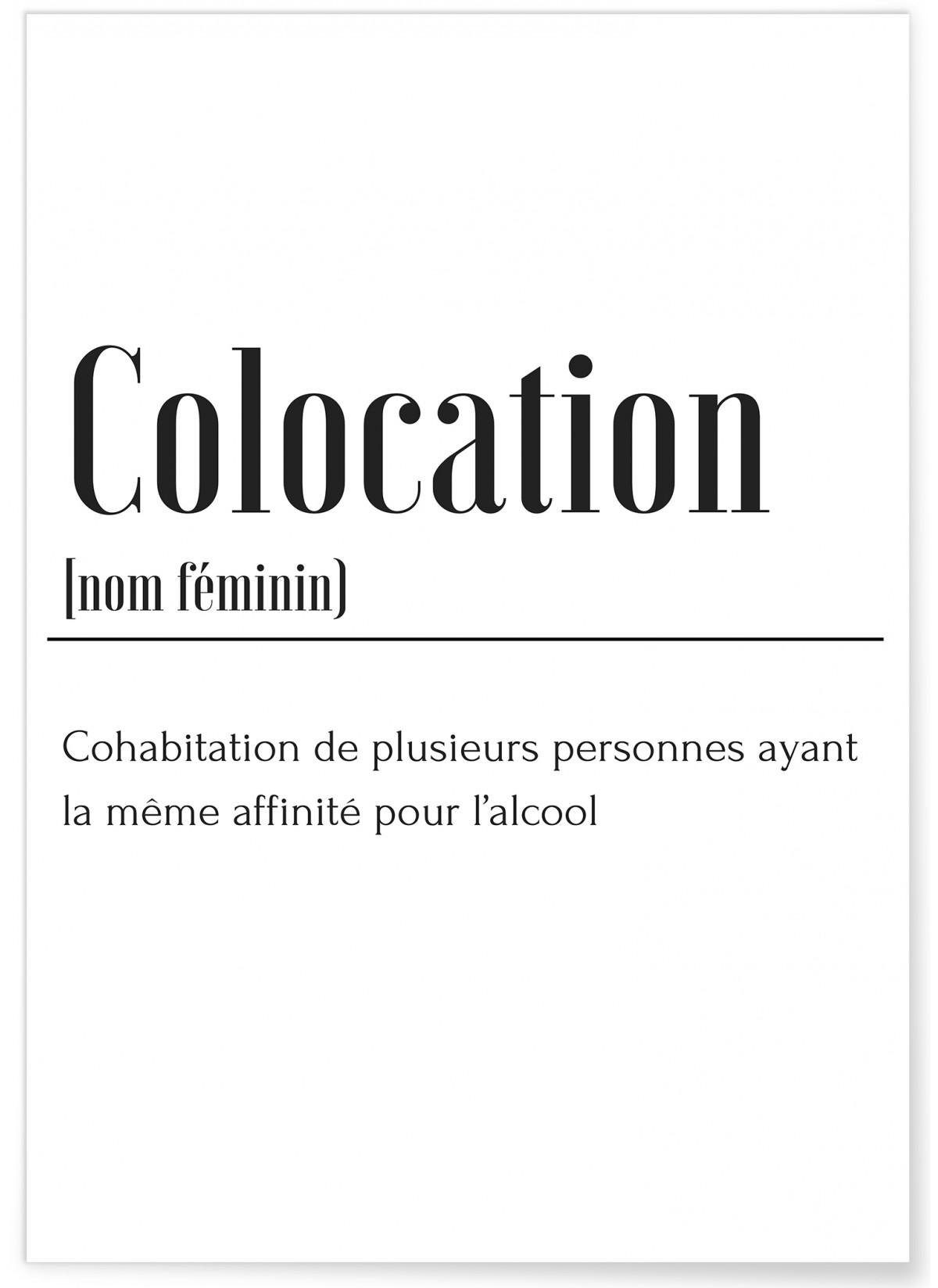 Affiche Définition Colocation
