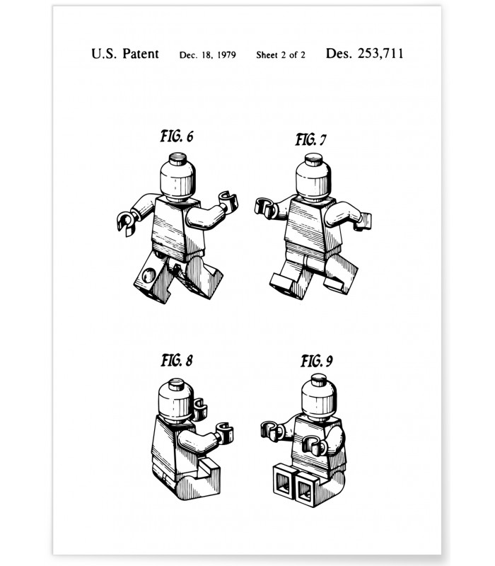Affiche Brevet Lego