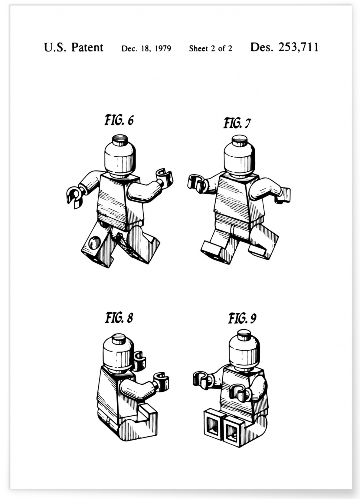 Affiche Brevet Lego