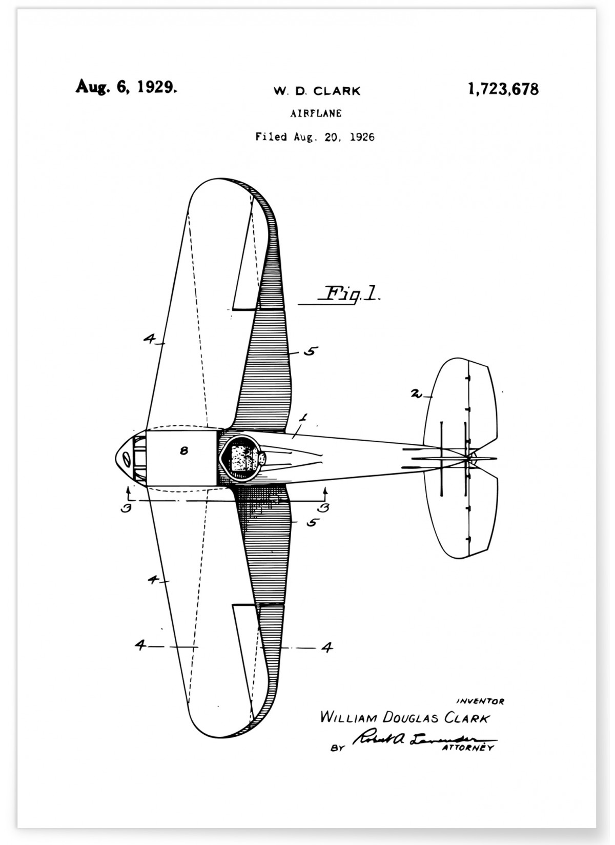 Affiche Brevet Avion