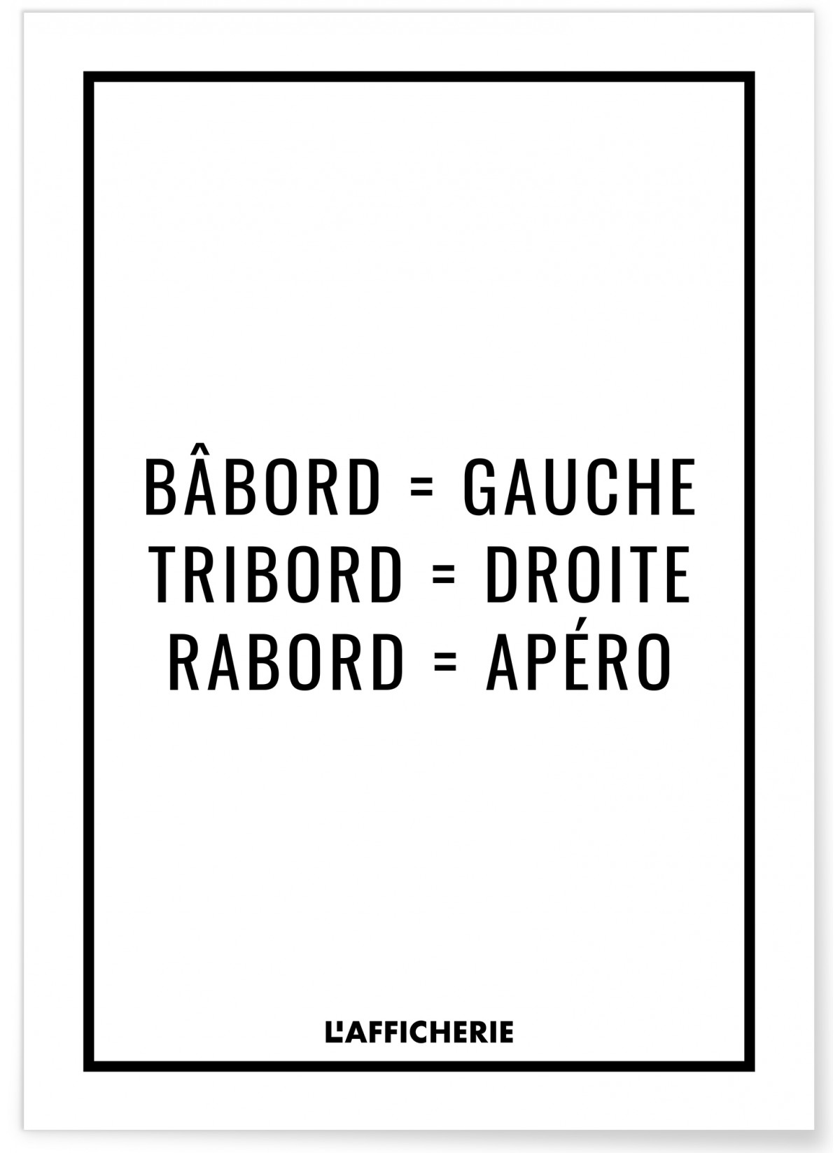 Affiche "Bâbord, Tribord, Apéro"