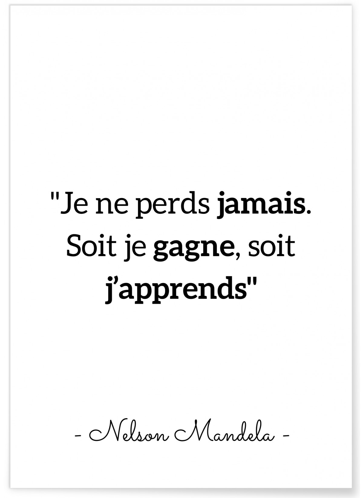 Affiche Citation Inspirante pour décorer un salon  | L'Afficherie