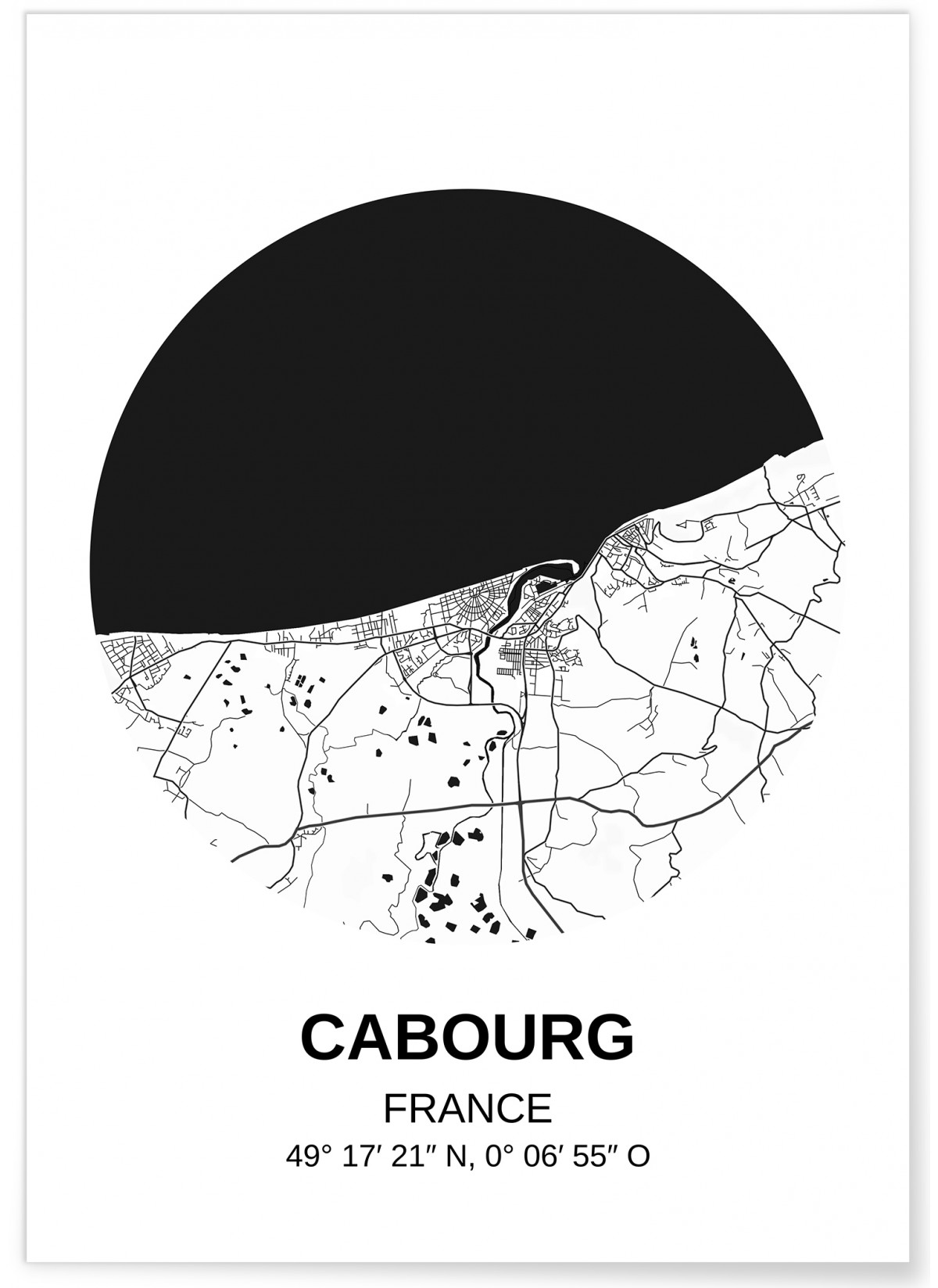 Affiche Carte Cabourg