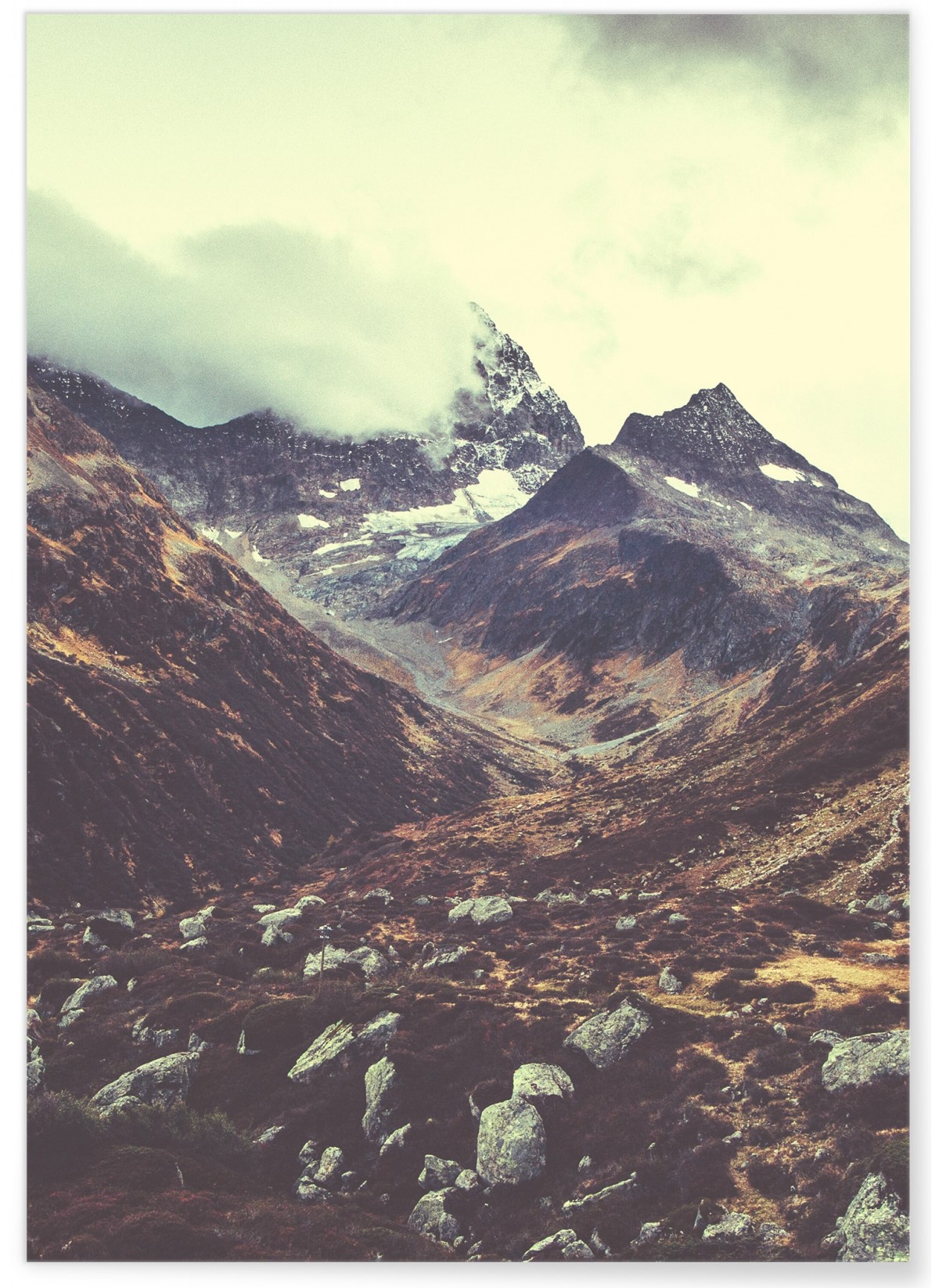 Affiche nature Col de montagne