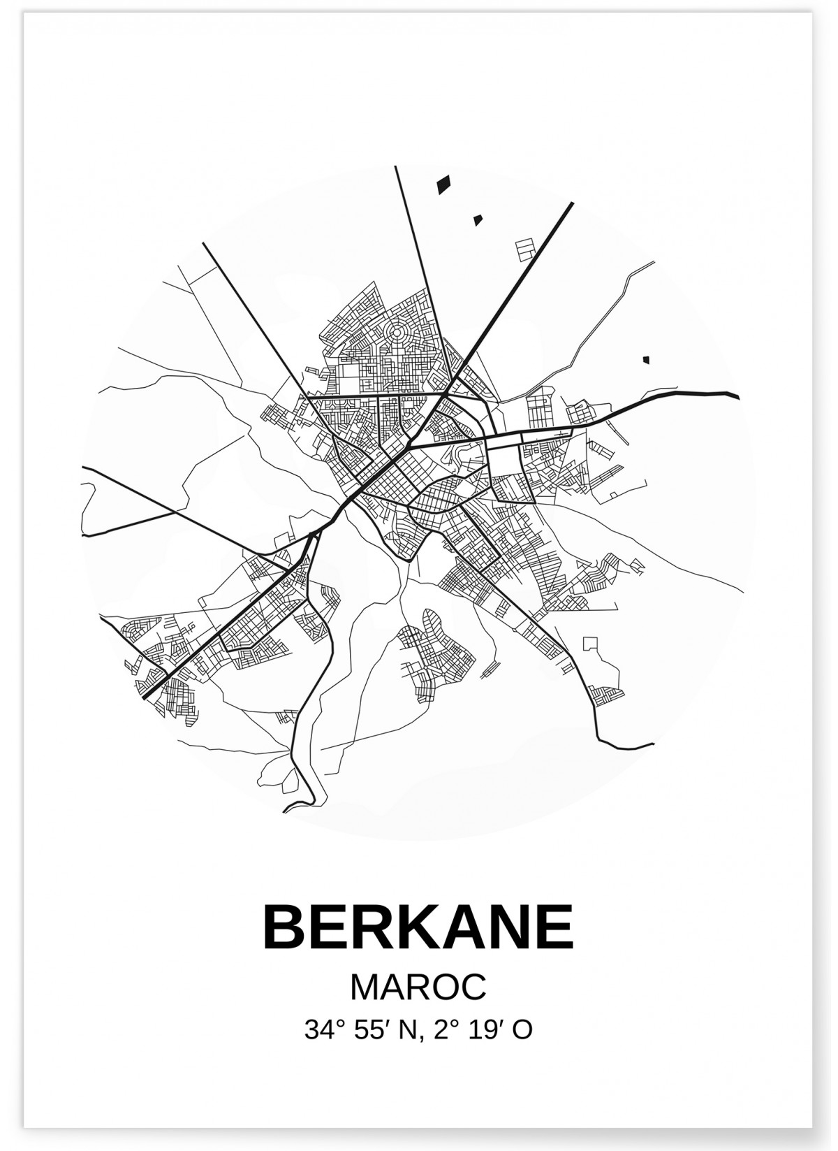 Affiche Carte Berkane