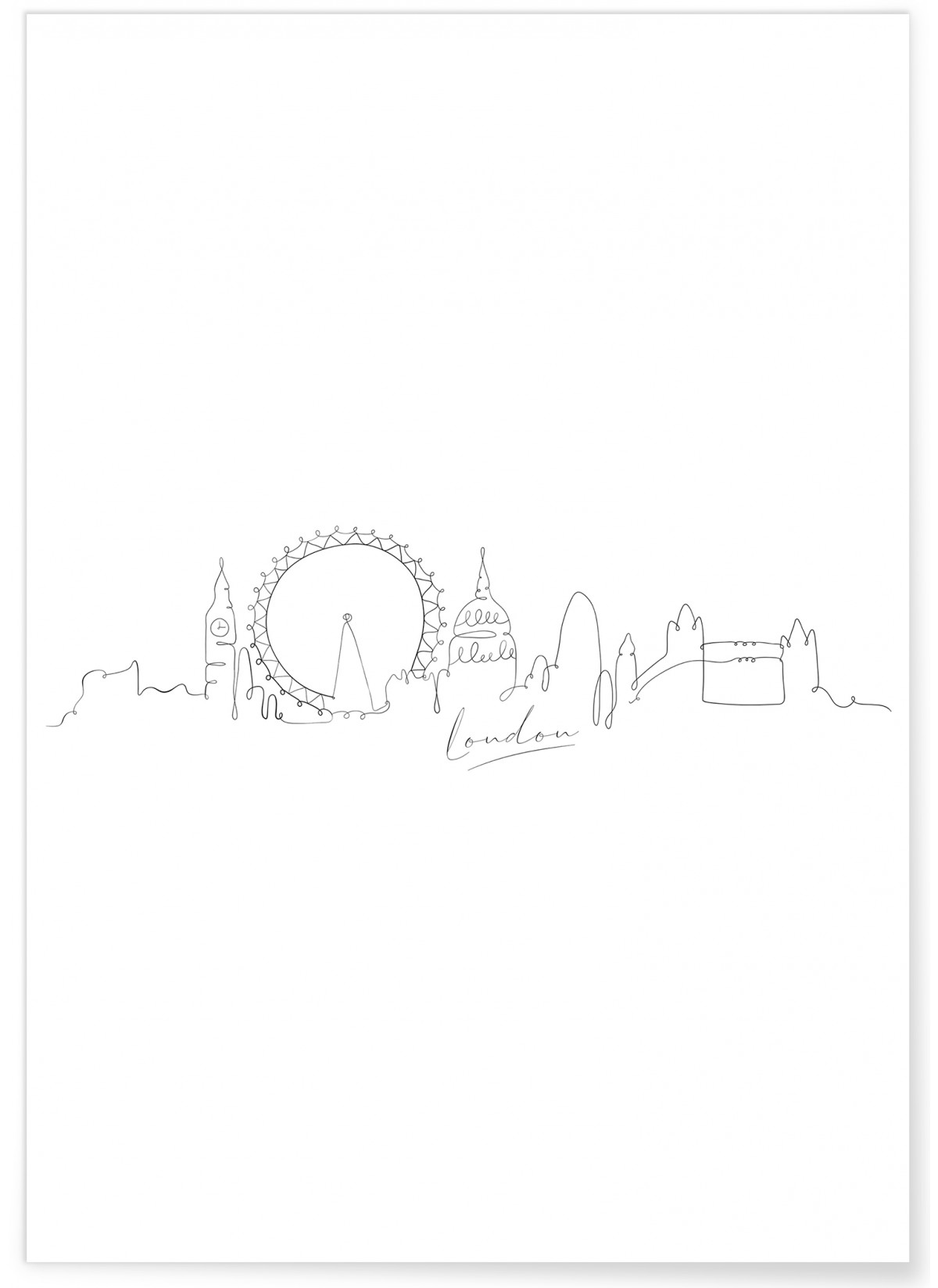 Affiche Line Art Londres
