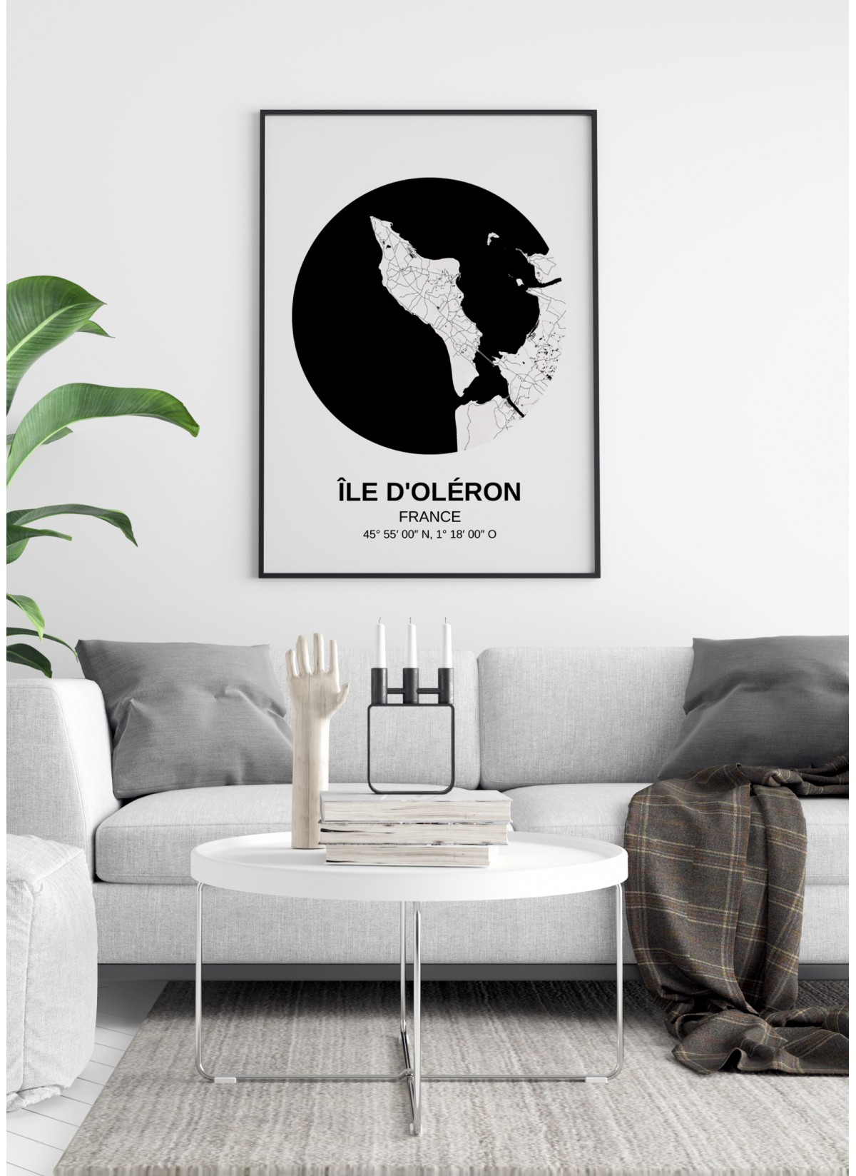 Affiche Carte Île d'Oléron