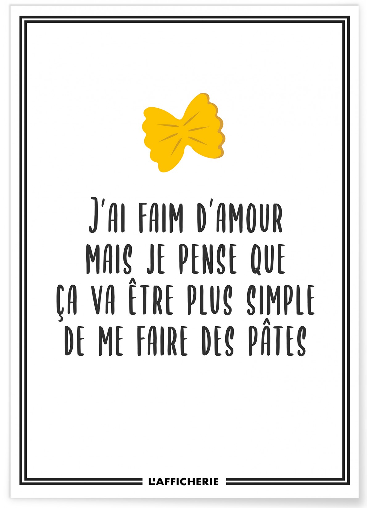 Affiche "J'ai faim d'amour..."