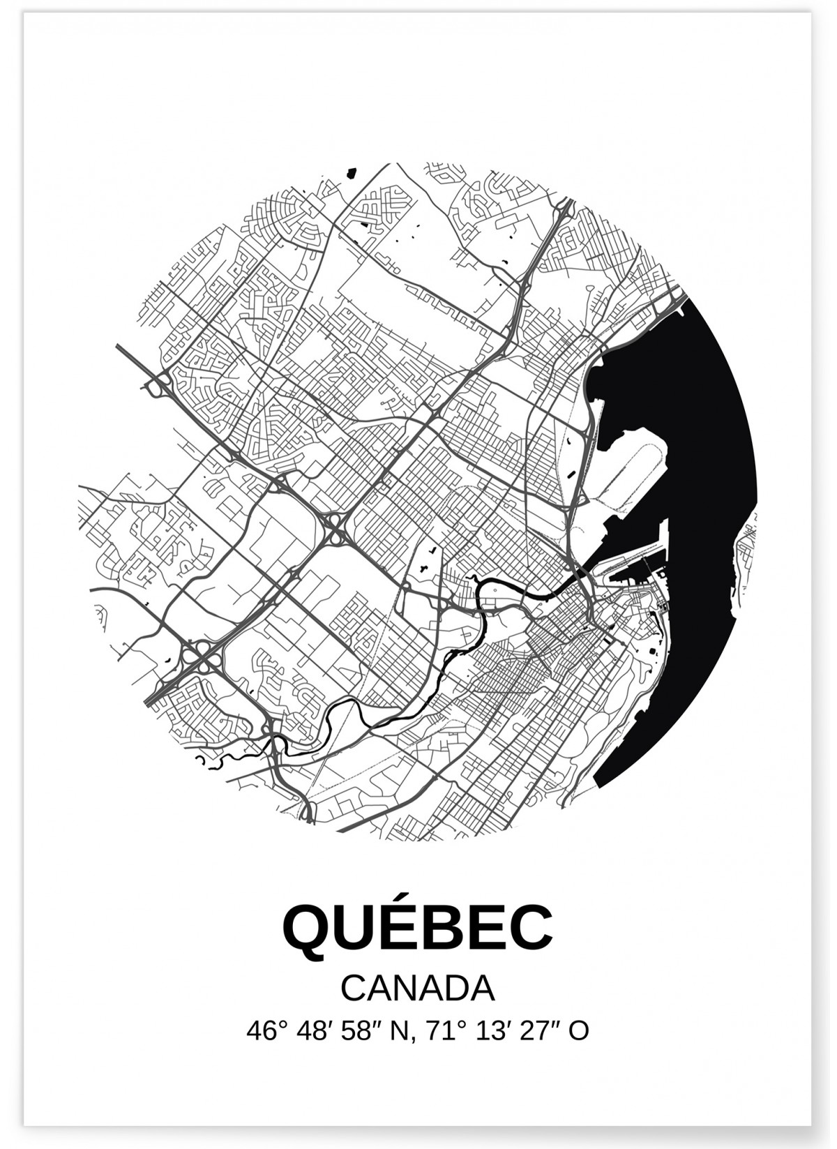 Affiche Carte Québec