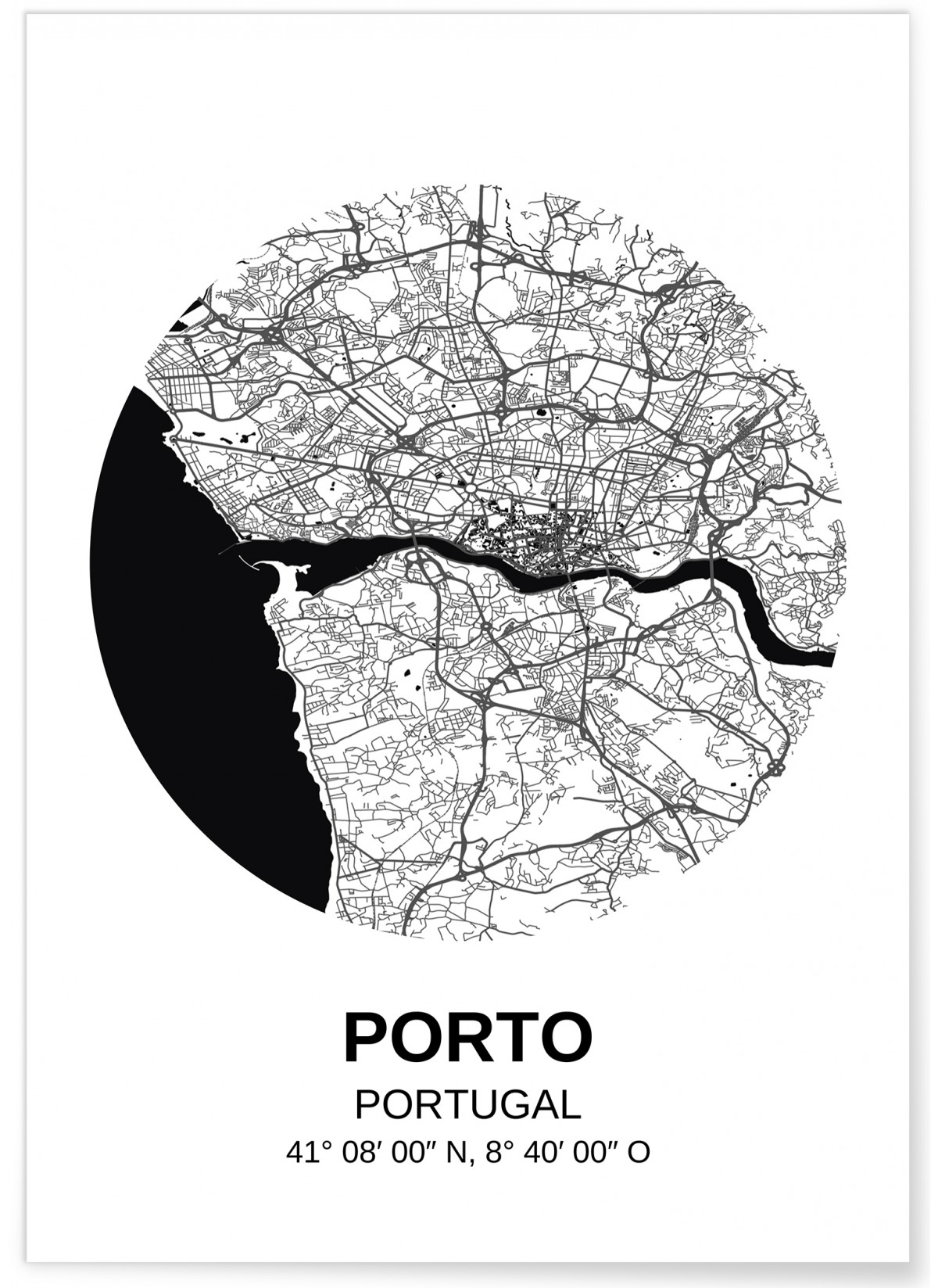 Affiche Carte Porto