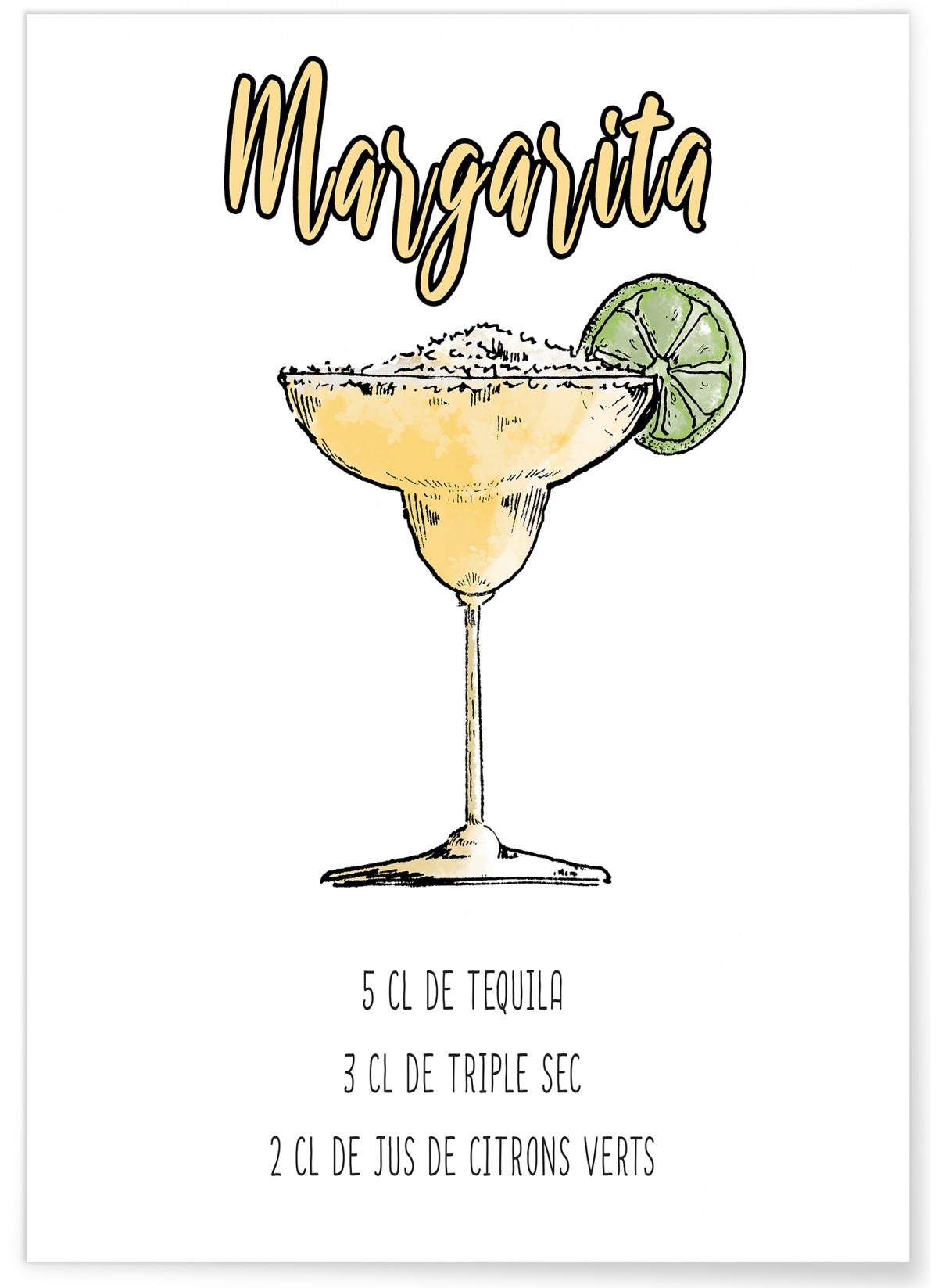 Affiche Cocktail Margarita