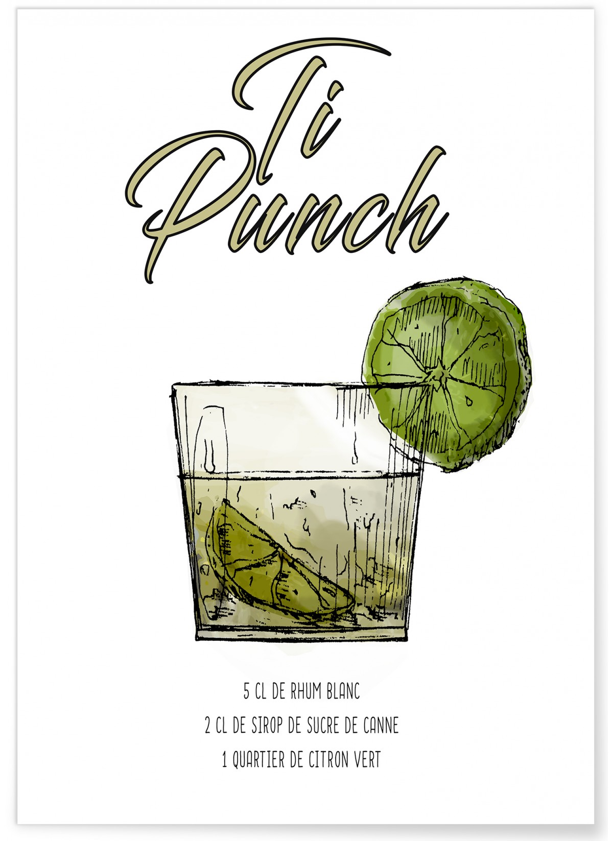 Affiche Cocktail Ti Punch