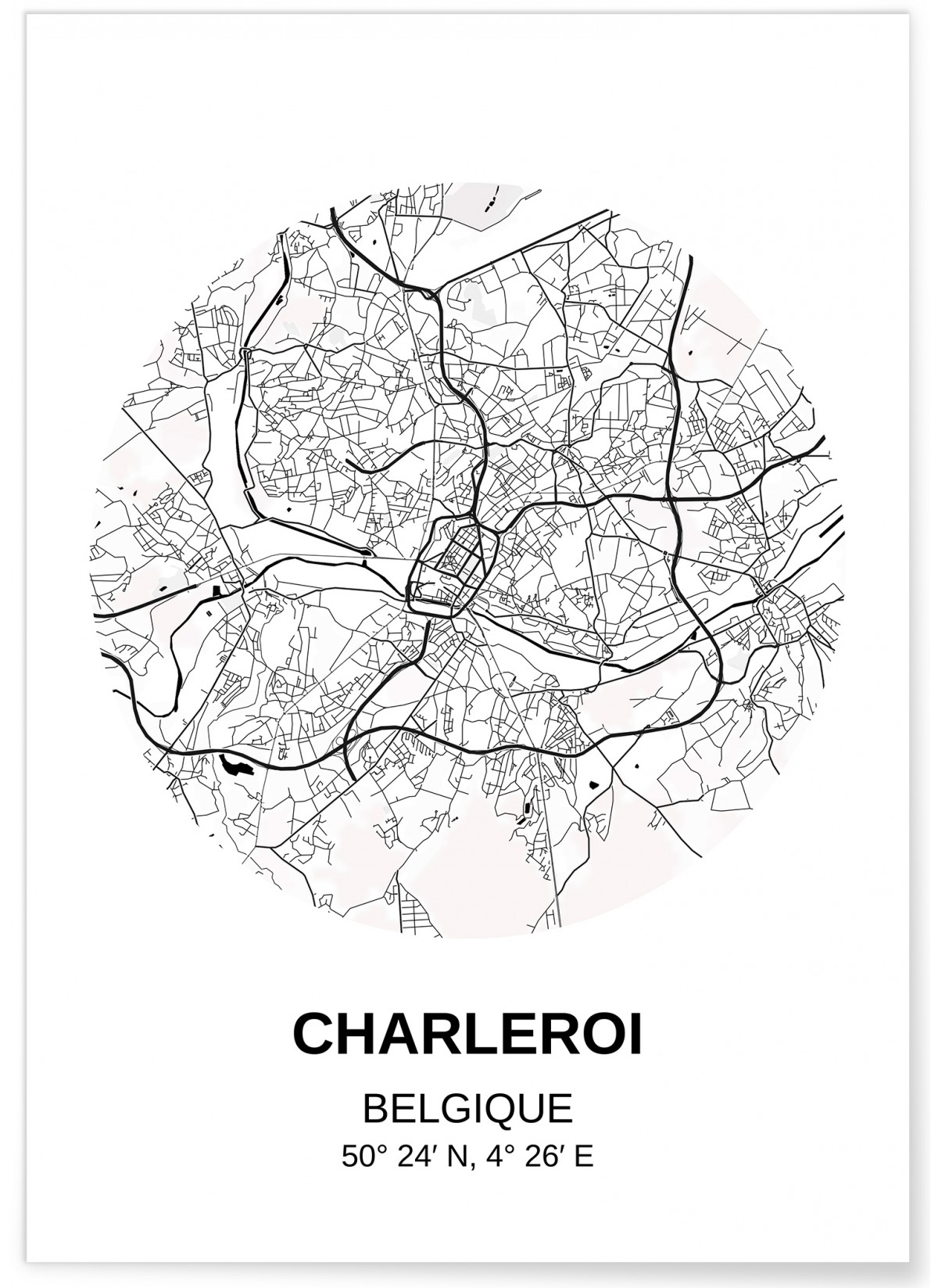 Affiche Carte Charleville-Mézières