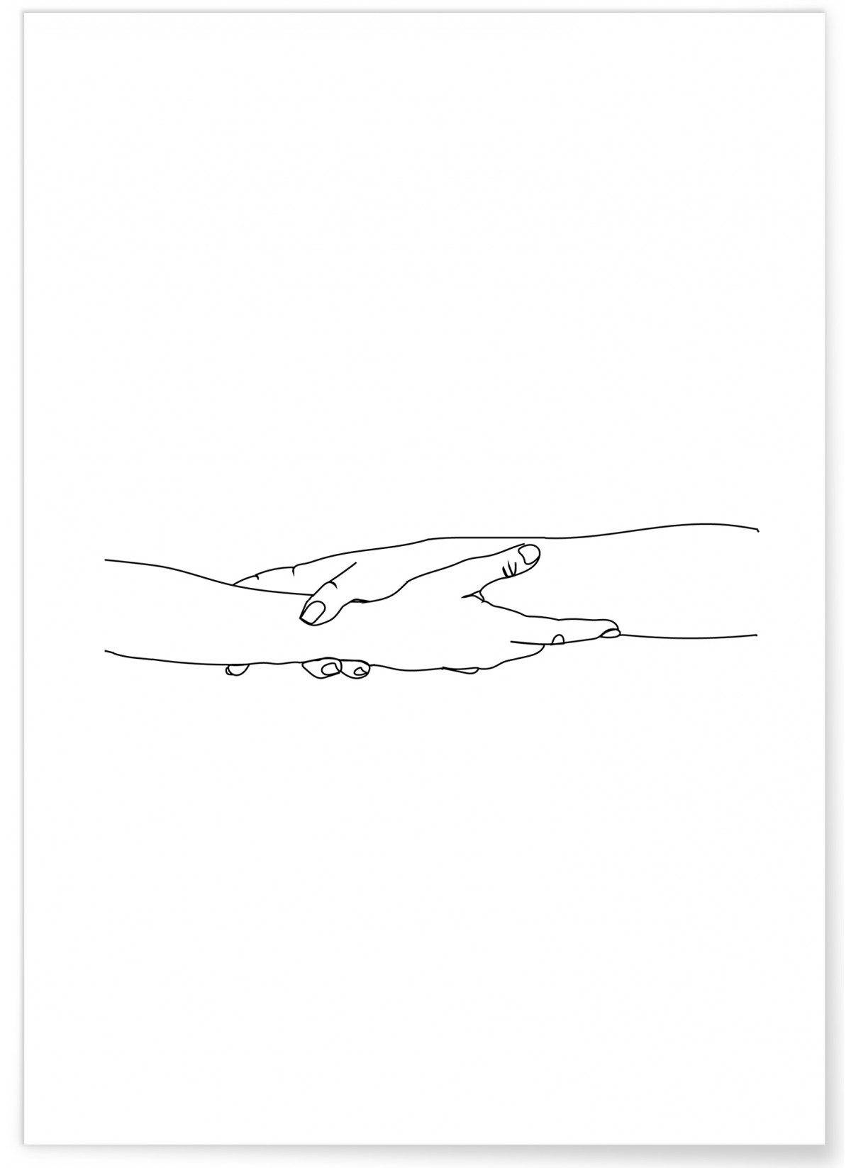 Affiche Line Art Bras