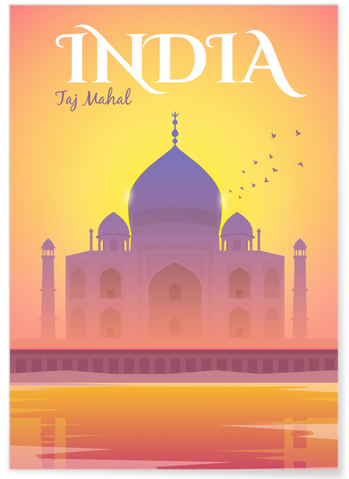 Affiche Inde Taj Mahal