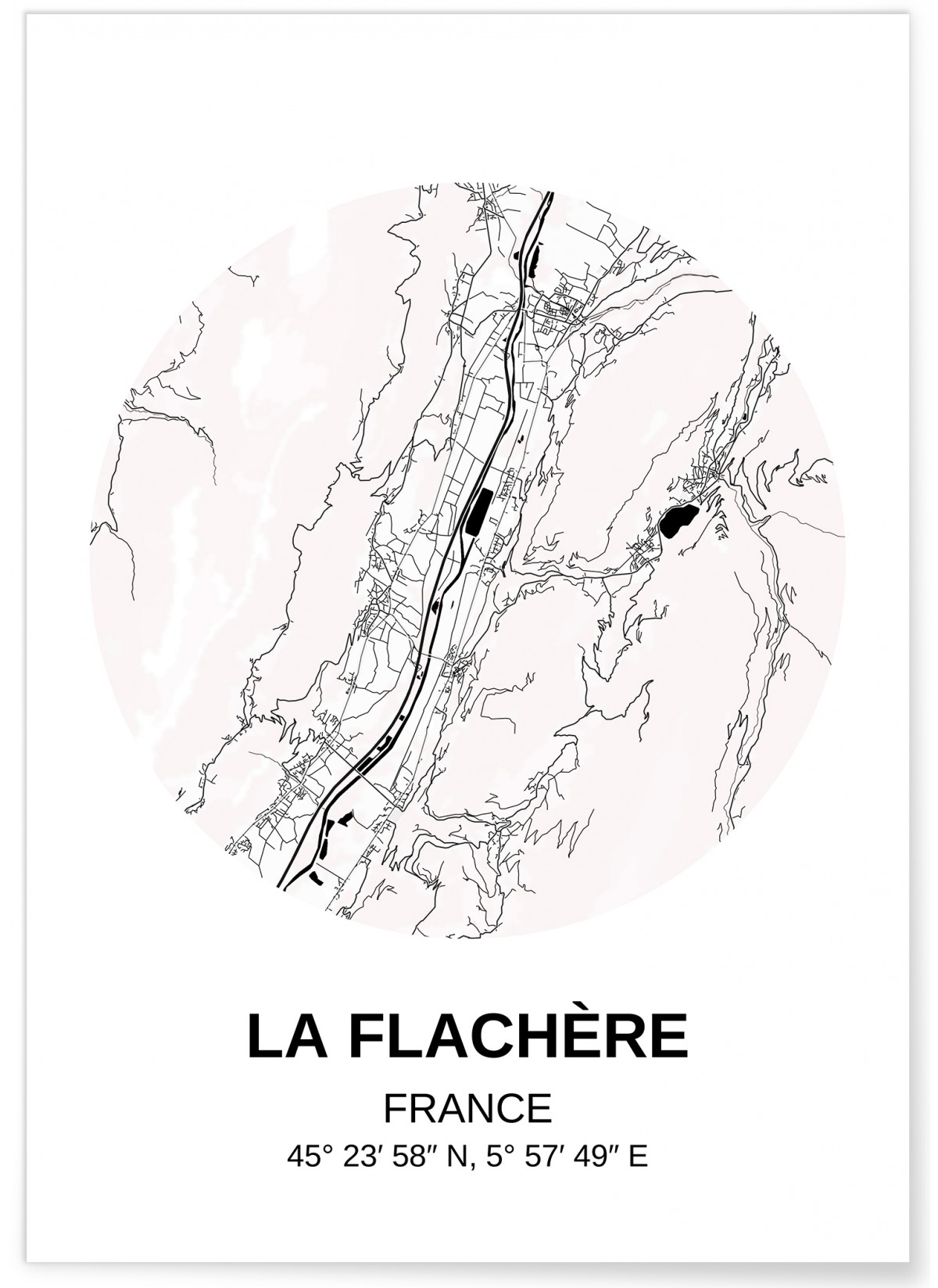 Affiche Carte La Flachère