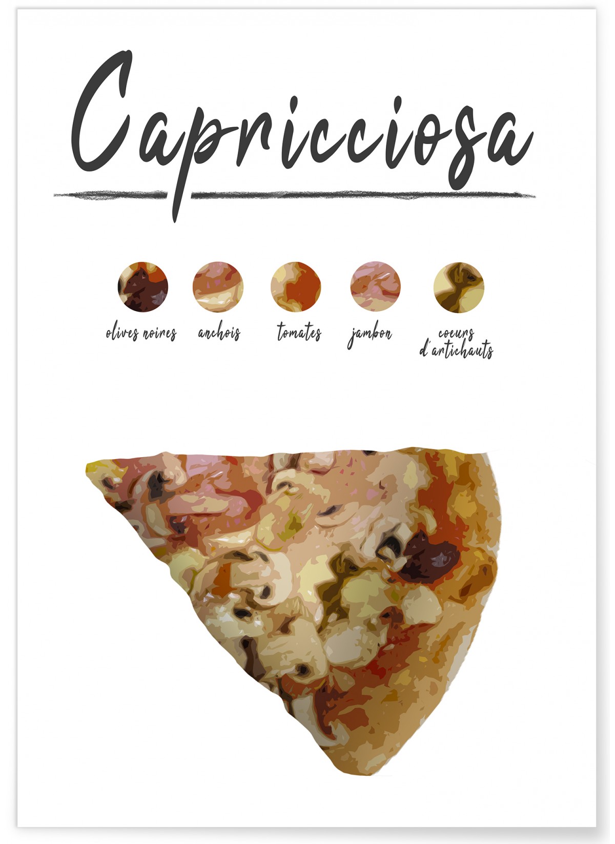 Affiche Pizza Capricciosa