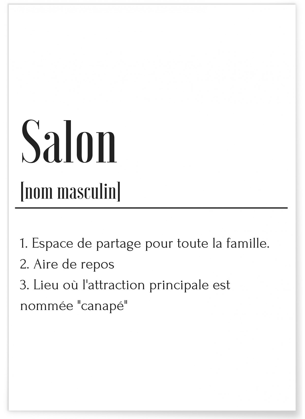 Affiche Définition Salon