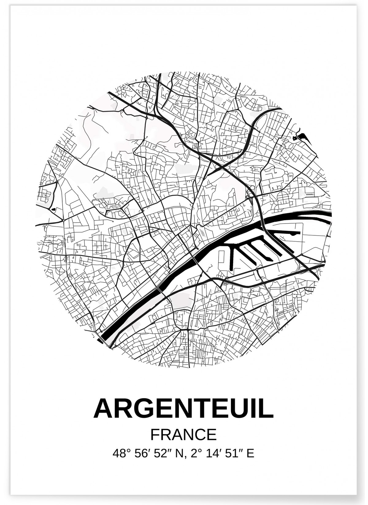 Affiche Carte Argenteuil