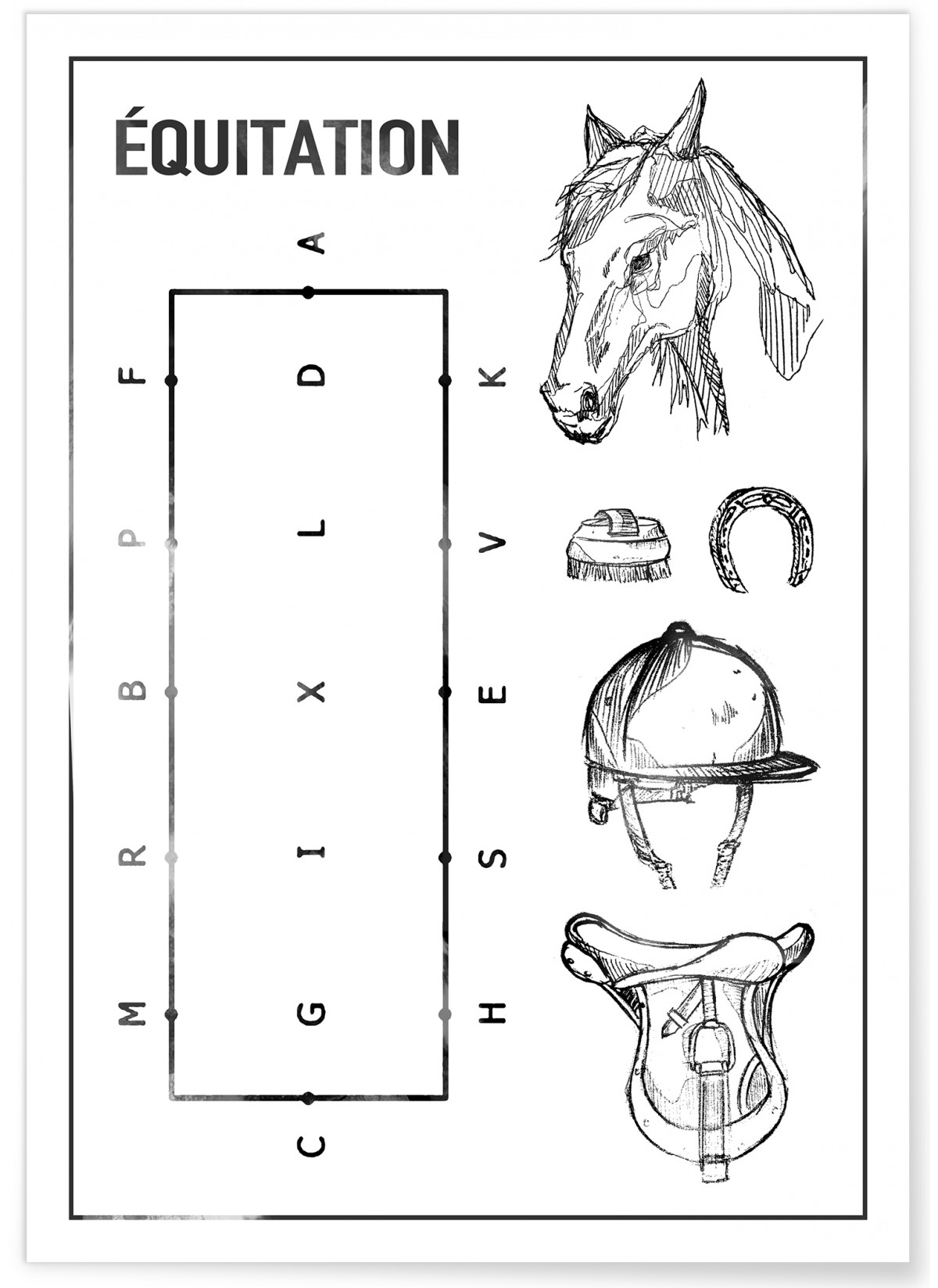 Affiche Équitation