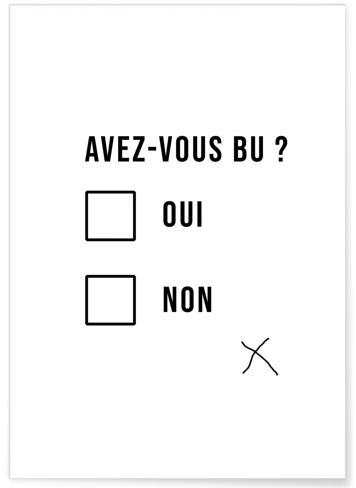 Affiche "Avez-vous bu ?"