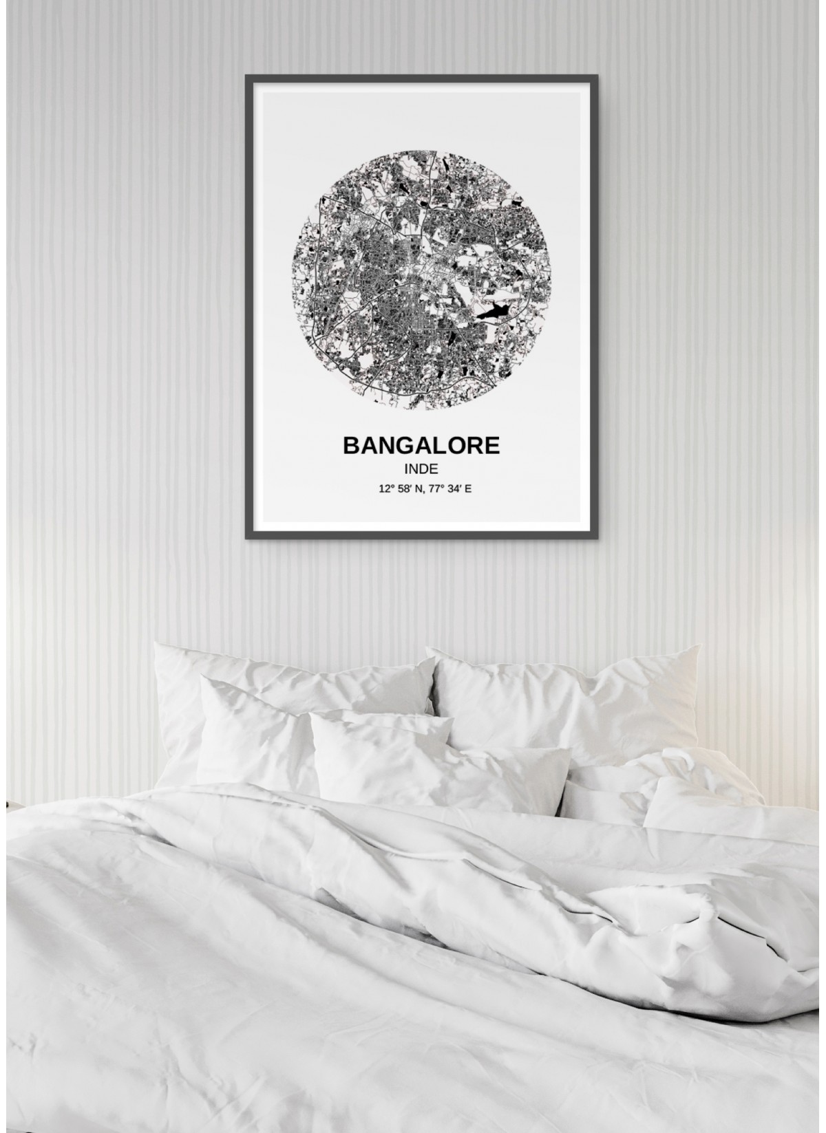 Affiche Carte Bangalore
