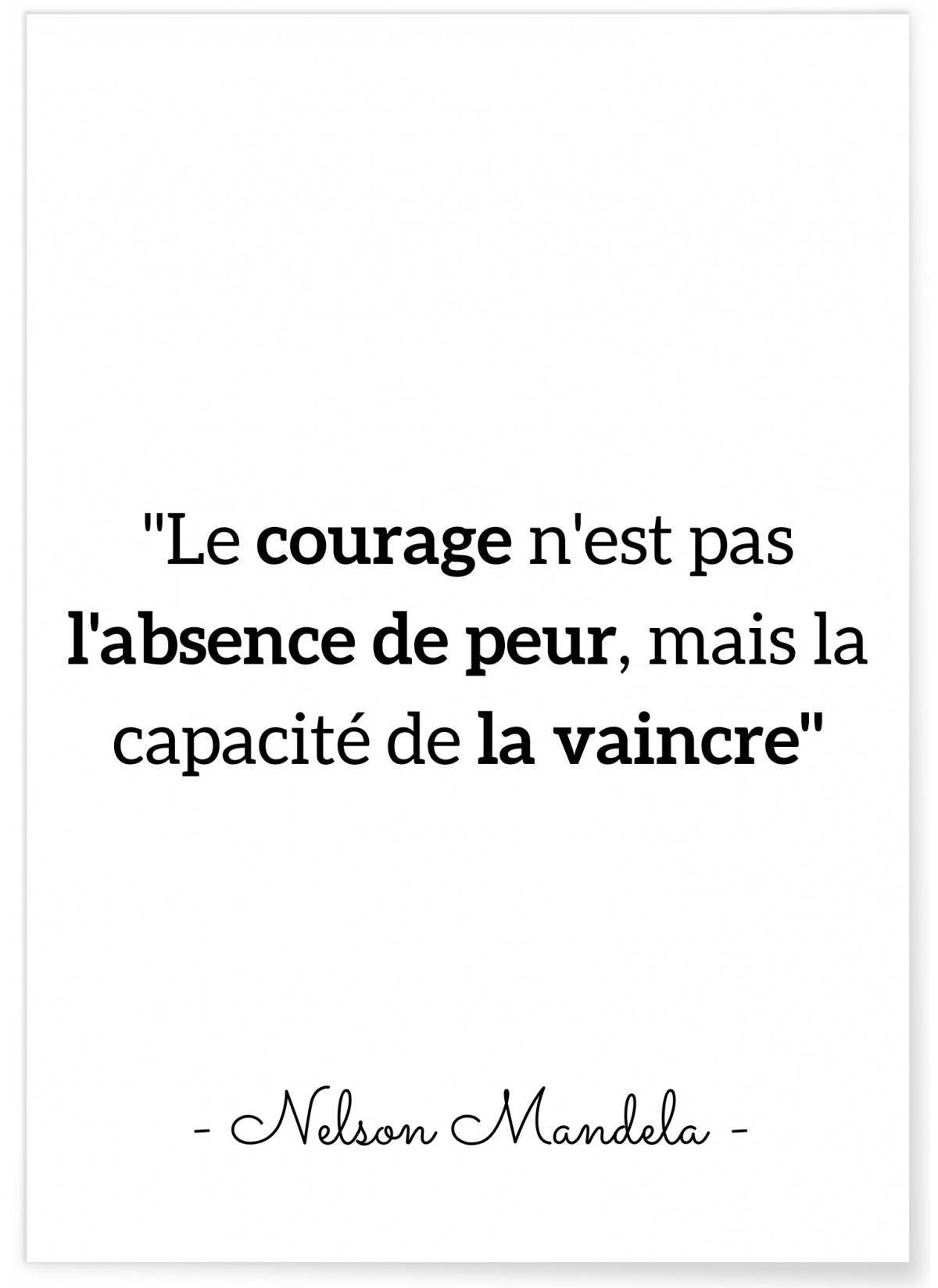 Affiche Mandela "Le courage...'