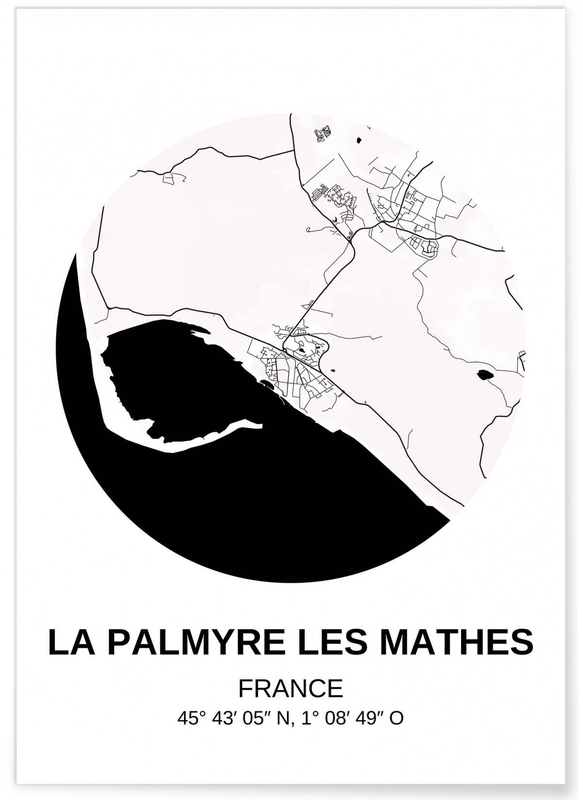 Affiche Carte La Palmyre les Mathes