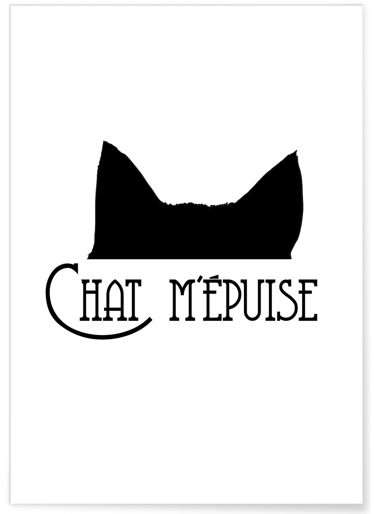 Affiche "Chat m'épuise"